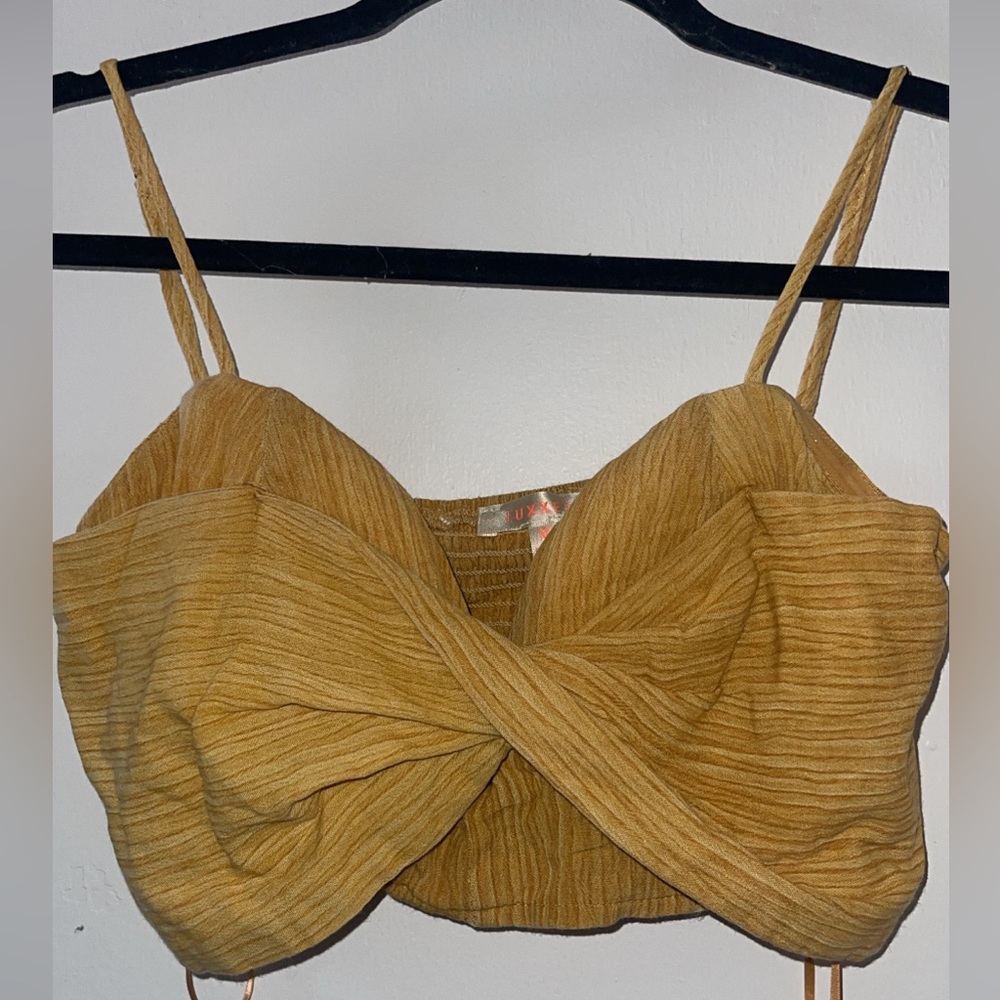 Yellow crop top